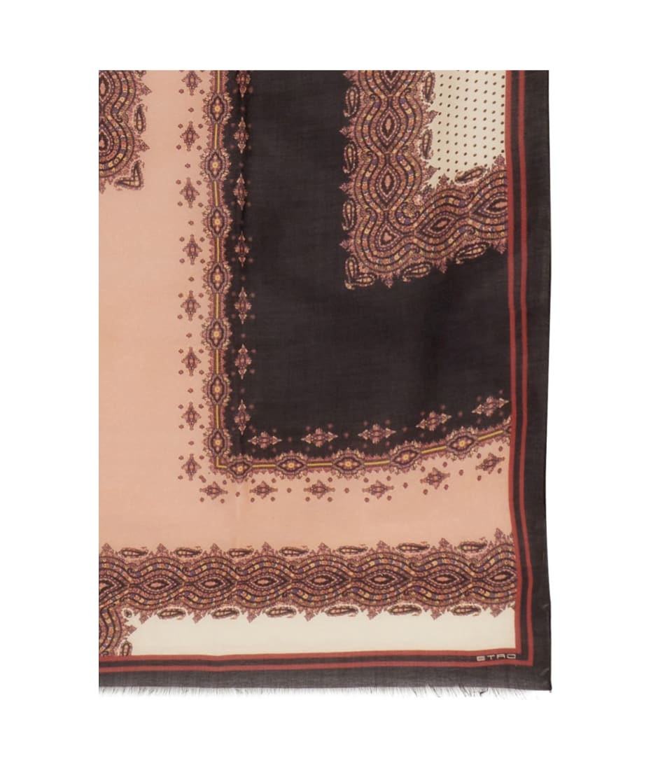 スカーフ ETRO FW23 SCARF WITH PRINT (1D067_91058000) Etro Printed Silk Scarf | italist