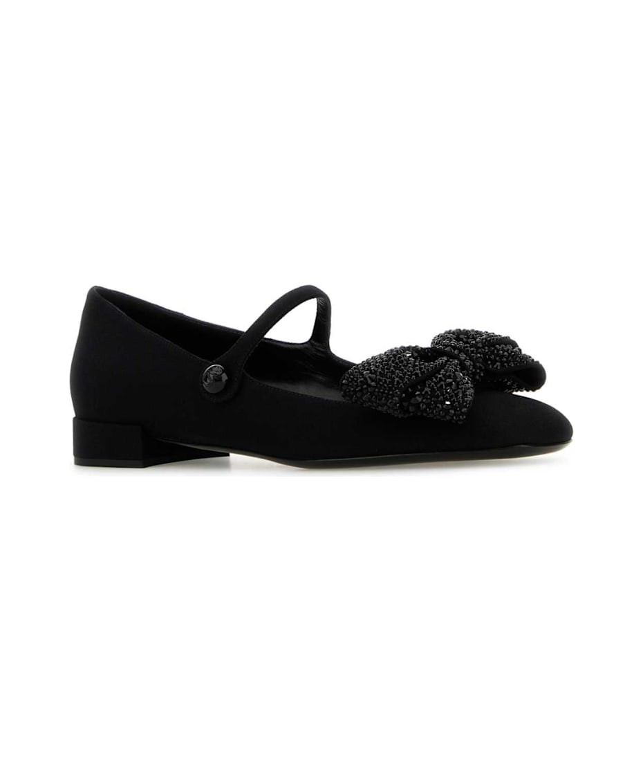 Valentino Garavani Black Fabric Ballerinas | italist, ALWAYS