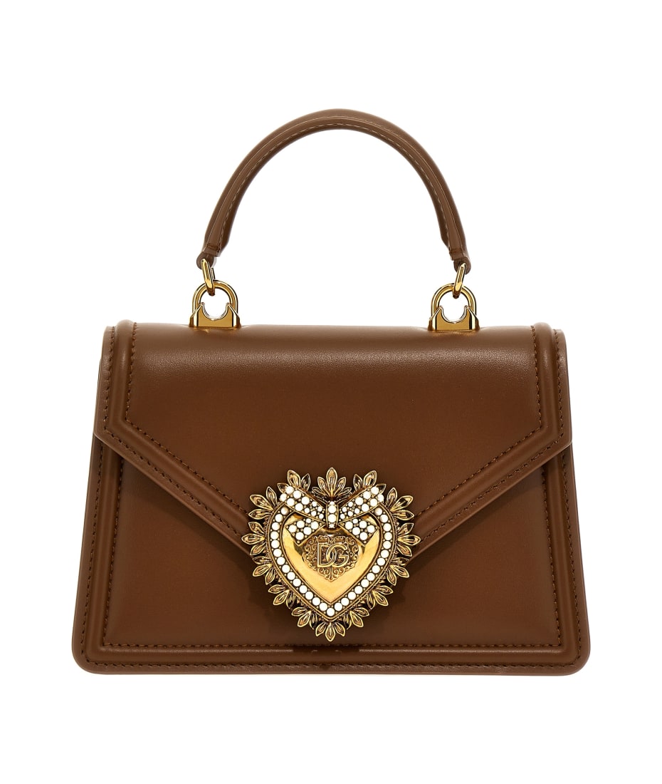 Dolce & Gabbana Mini Devotion Leather Top Handle Bag