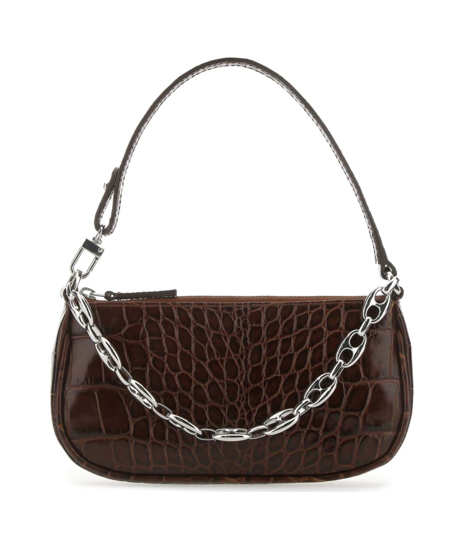 ハンドバッグ By Far Chocolate leather mini Rachel handbag BY FAR Chocolate Leather Mini Rachel Handbag | italist