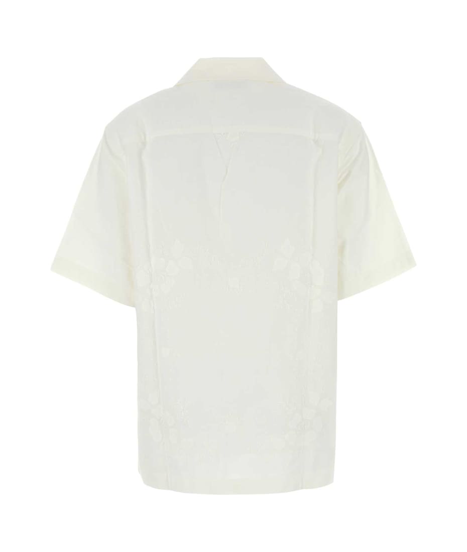 Tシャツ・カットソー MARINE SERRE White cotton shirt (USI016AUWOV0007 WH10) Moon Logo Jersey Fitted T-Shirt • Marine Serre