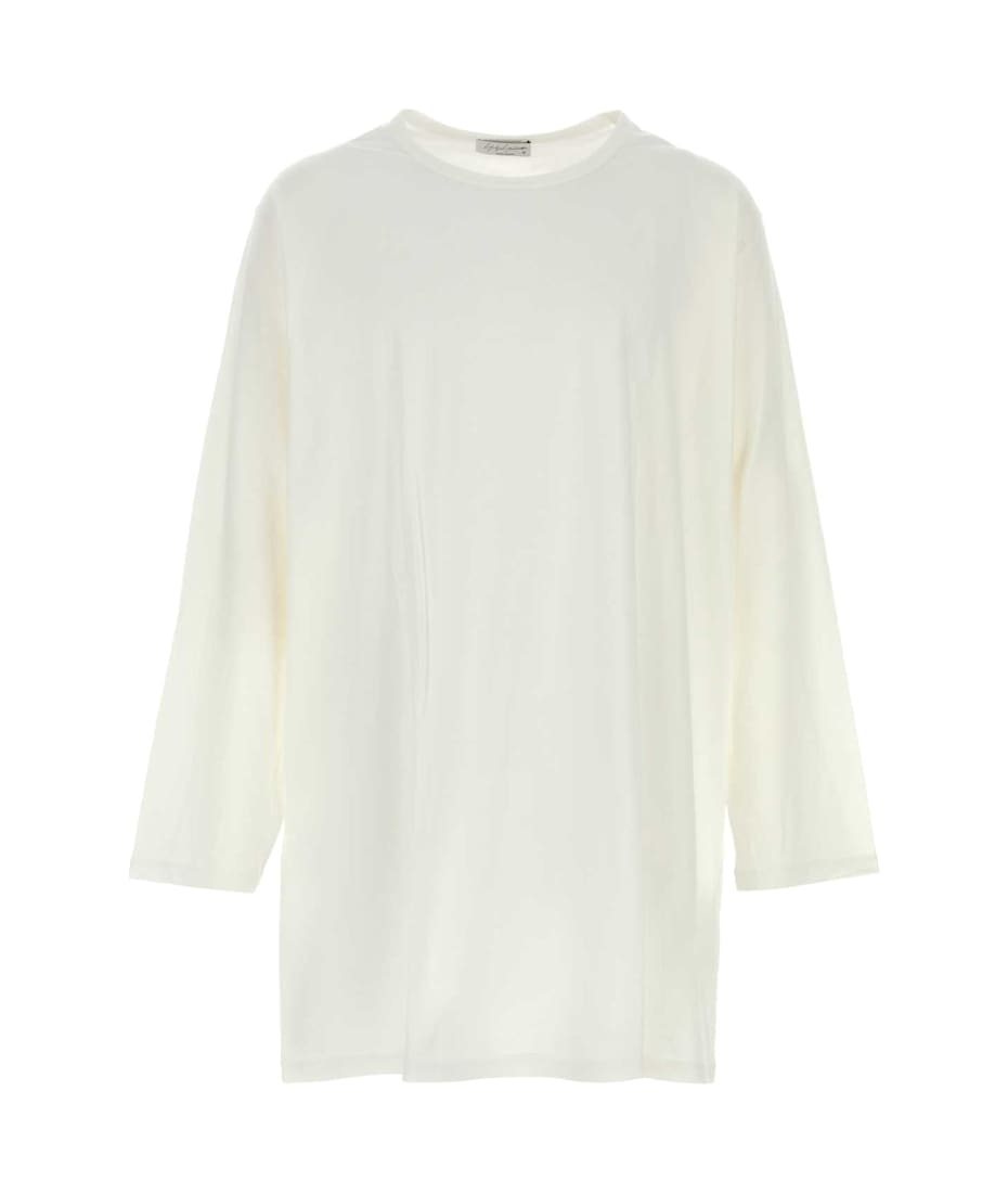 Tシャツ・カットソー Yohji Yamamoto White cotton oversize t-shirt (HPT65993 1) Yohji Yamamoto White Cotton Oversize T-shirt | italist