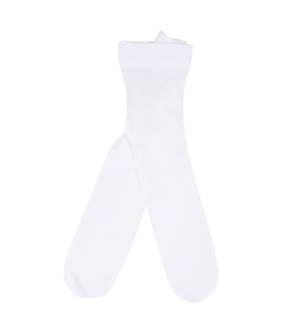 Story loris White Tights For Babygirl - White