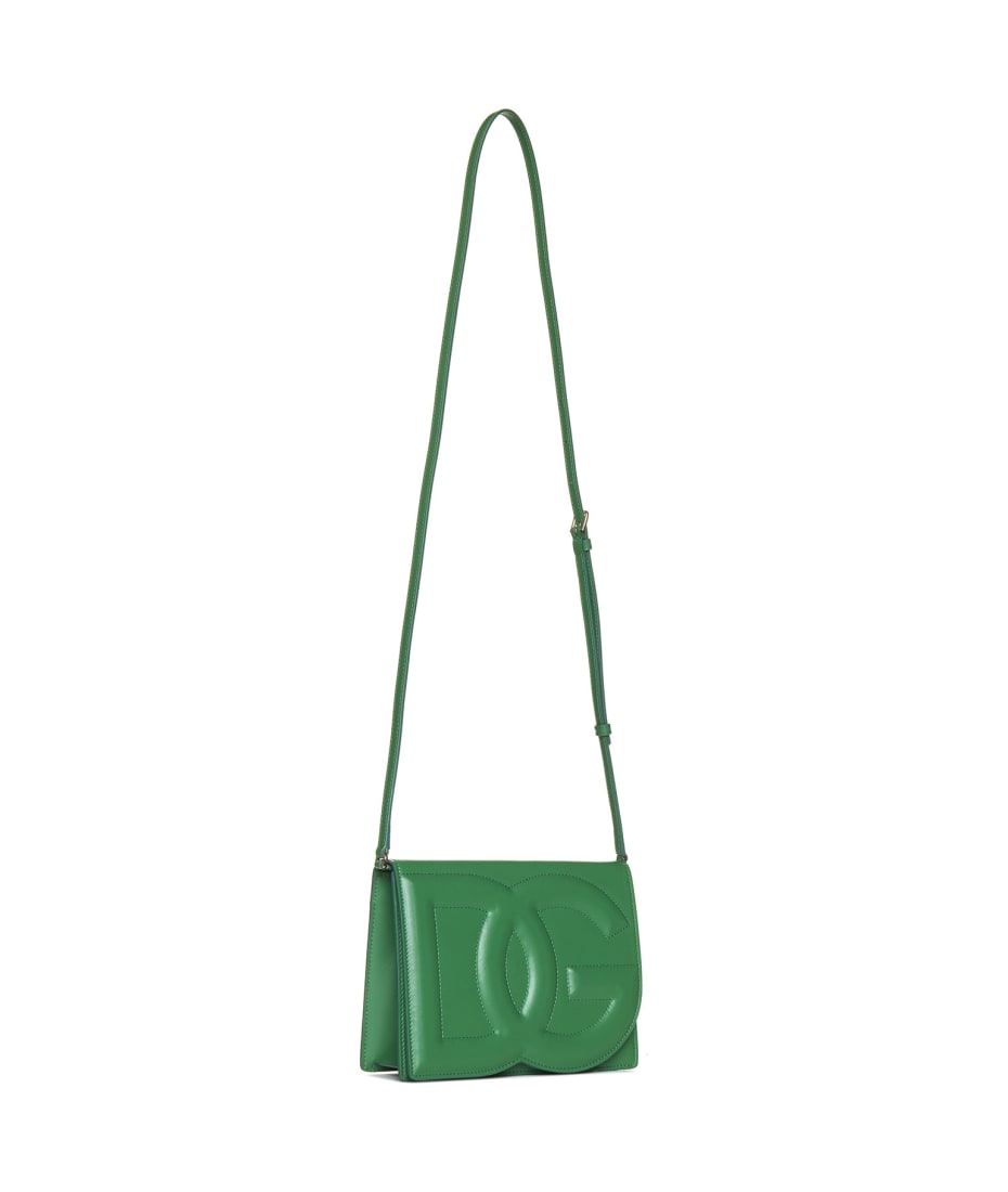 VIP【送料関税込】DOLCE&GABBANA DG LOGO LEATHER CROSSBODY BAG Calfskin DG Logo Bag crossbody bag in Black for Women