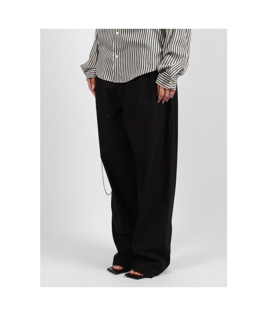 DARKPARK Phebe Chain Adorned Wide-leg Pants - Black