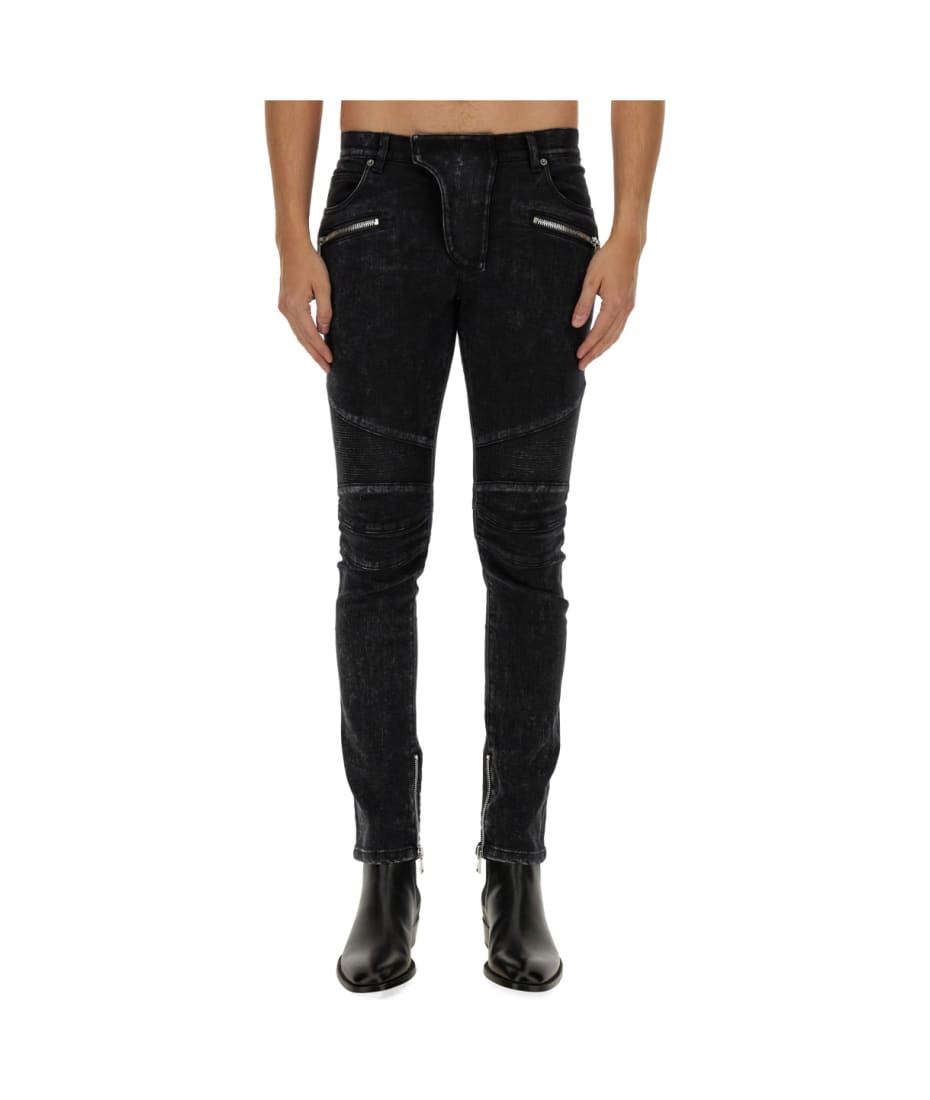 Balmain Slim Fit Jeans - BLACK