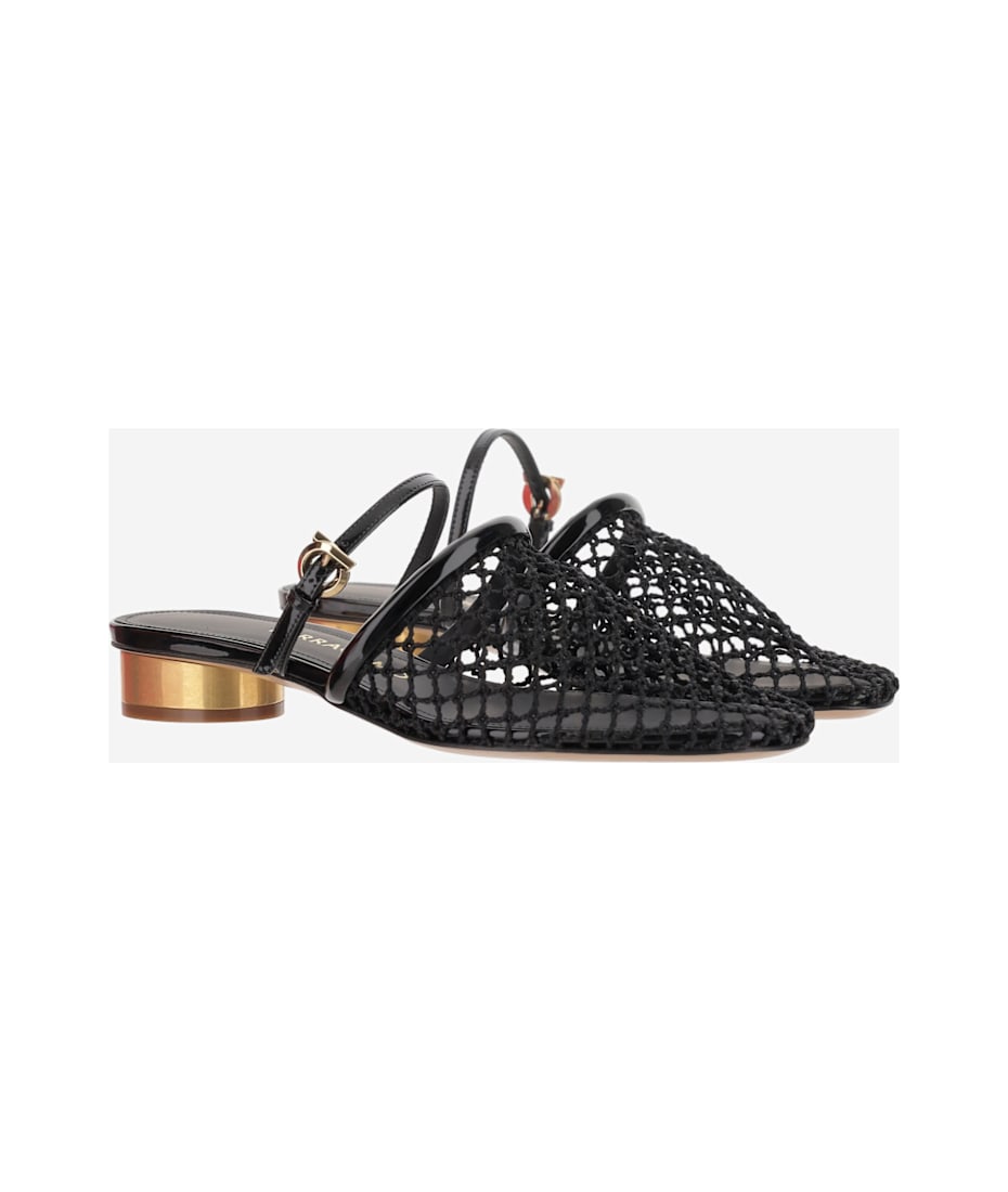 サンダル・ミュール Salvatore Ferragamo Mesh And Leather Mules Ferragamo Mesh And Leather Mules | italist