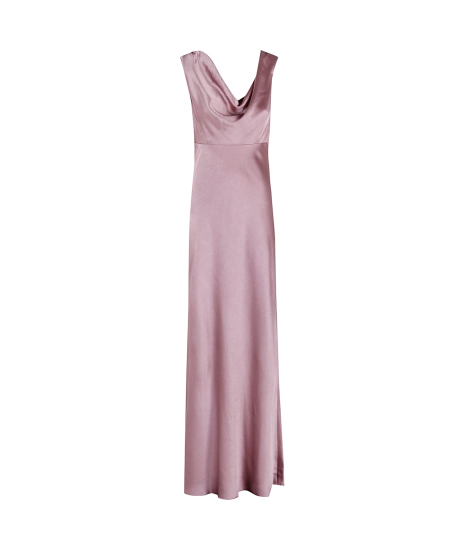 knee length dresses for ladies Vince Women's Satin Draped Cowl-Neck Maxi Dress