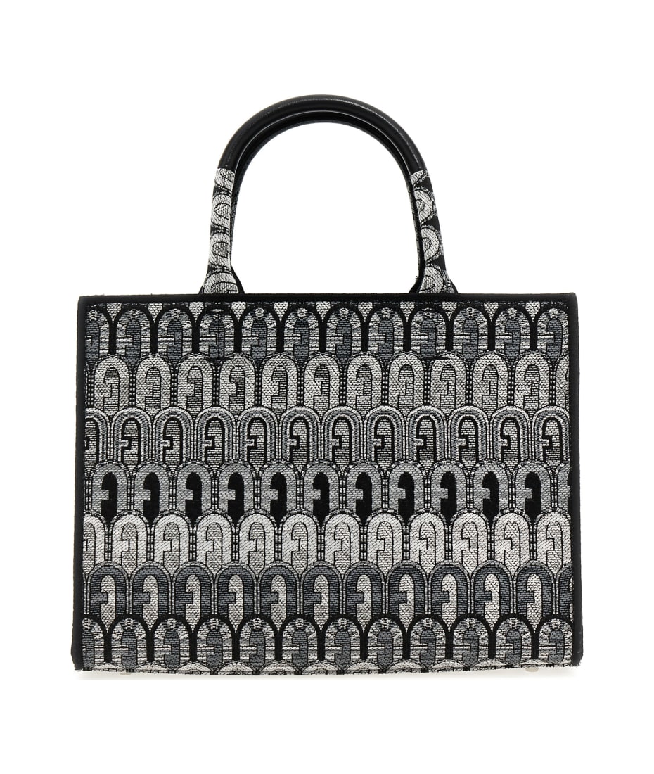 Furla Furla Women Opportunity S Shopping Fabric Bag Blue Logo Canvas Tote  Bag OS
