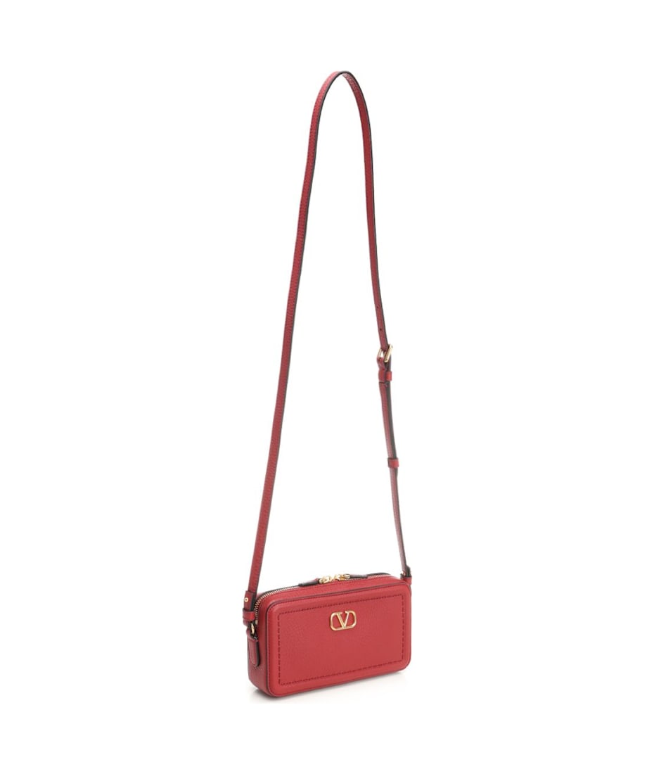 【関税&送料込】Valentino Garavani Red Leather Alltime Shoul Valentino Garavani 'alltime' Shoulder Bag | italist, ALWAYS