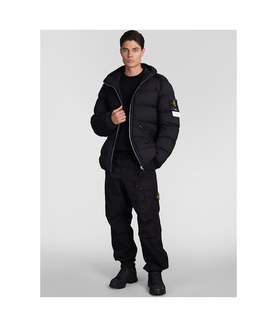 Stone Island Puffer In Black Polyamide | italist