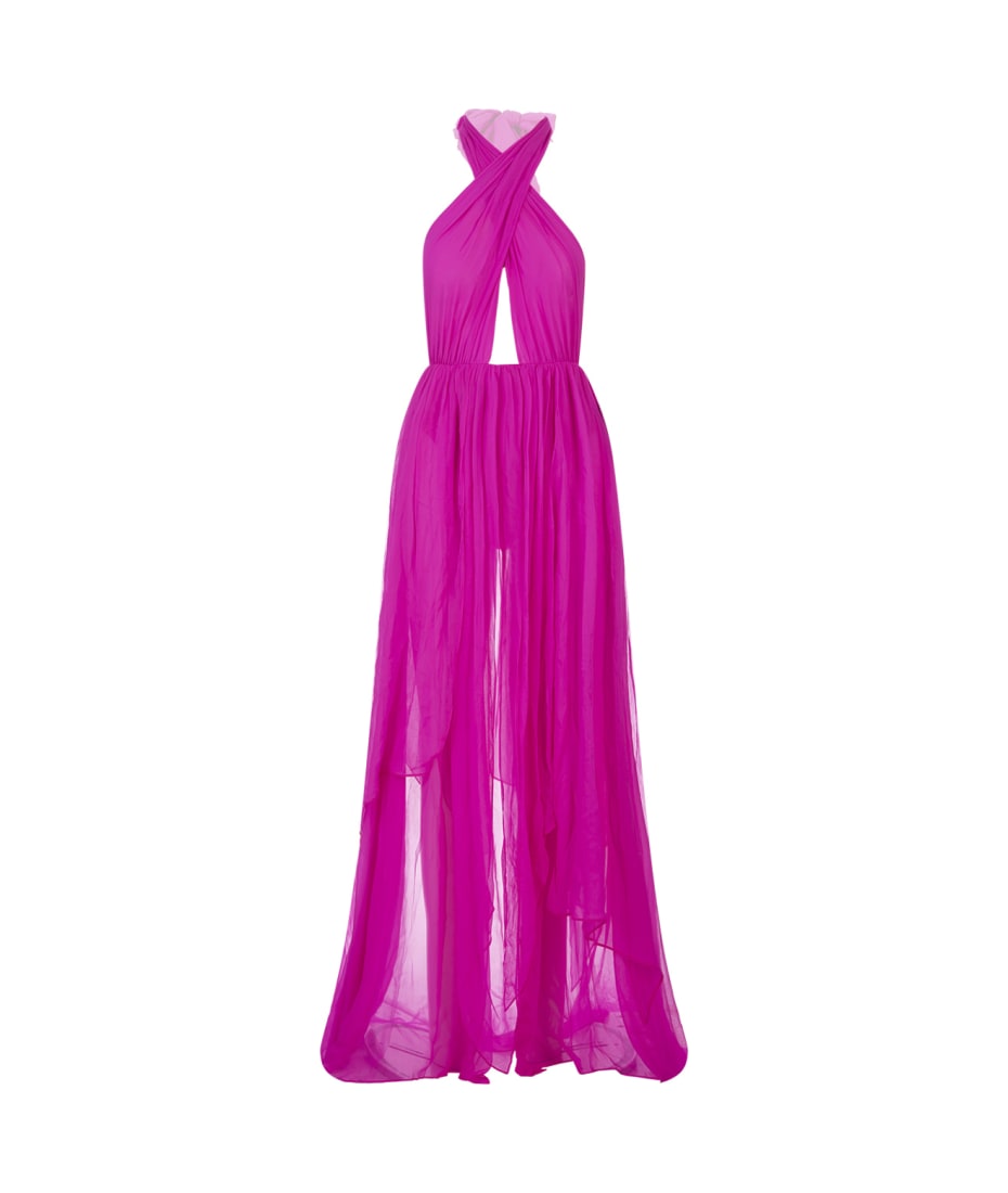 Neon deals chiffon dress