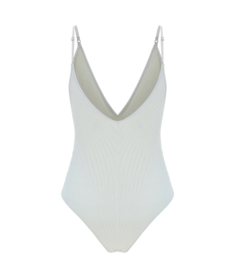 ★Zimmermann★ ピンタック 大人 ワンピース水着 ivory Zimmermann Lightburst Pintuck Swimsuit | italist