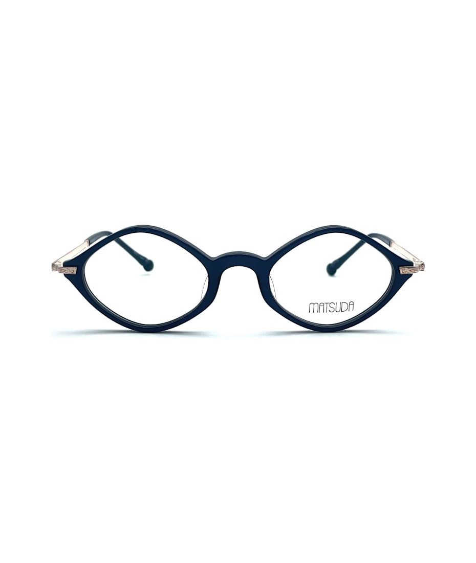 メガネ MATSUDA Matsuda - M2066.RX - navy rose gold clear len Matsuda M2066 - Navy / Rose Gold Rx Glasses | italist