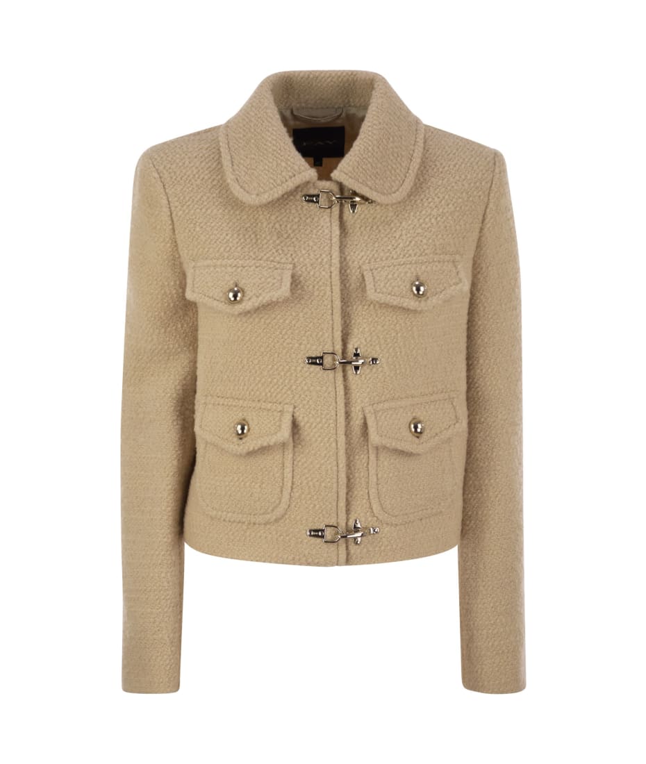 ジャケット Fay FW24 3-hook wool jacket (NGW73494510 C201) Fay 3-hook Wool Jacket | italist