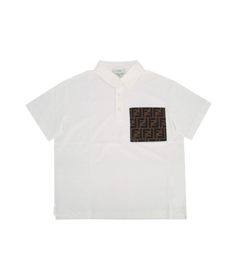FENDI フェンディ Jacquard polo shirt ロゴ ポロシャツ Polo shirt Fabric Blue | Fendi