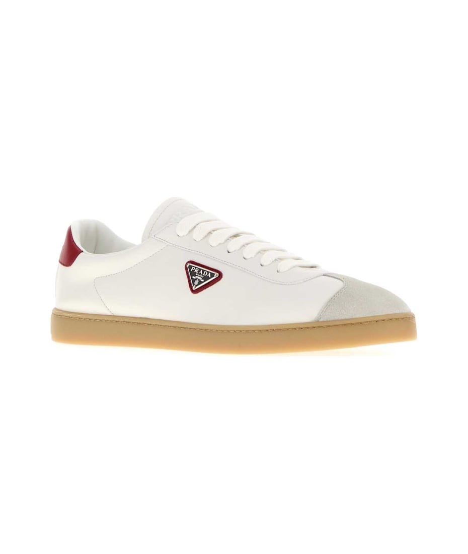 スニーカー PRADA WHITE NAPA LEATHER SNEAKERS Prada White Napa Leather Sneakers | italist