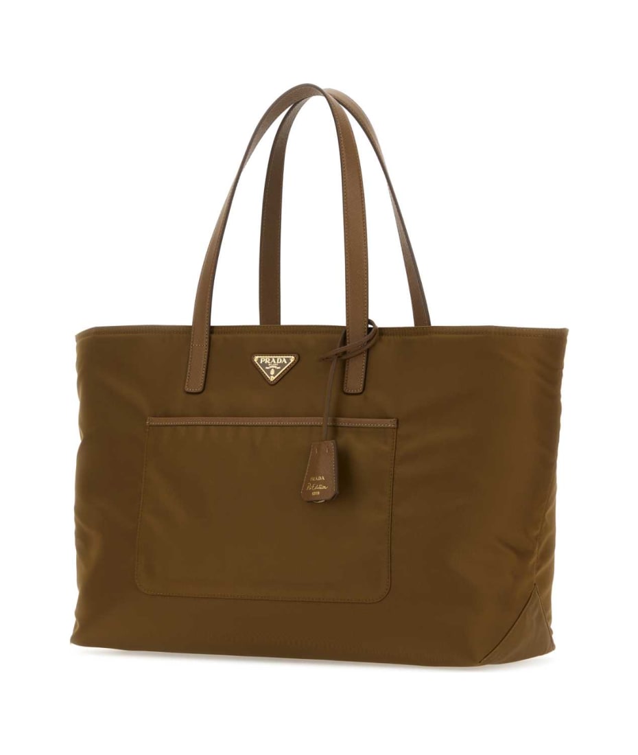 Prada Mud Re-nylon Large Re-edition 1978 Shopping Bag - SUGHERO