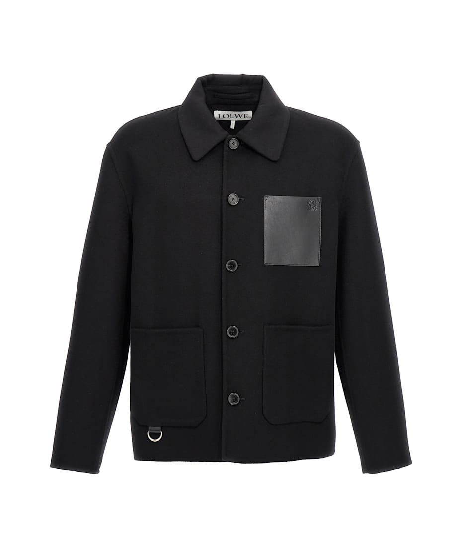 LOEWE｜JACKETS (Workwear jacket in wool blend (S359Y02XD Workwear jacket in wool blend Dark Grey - LOEWE