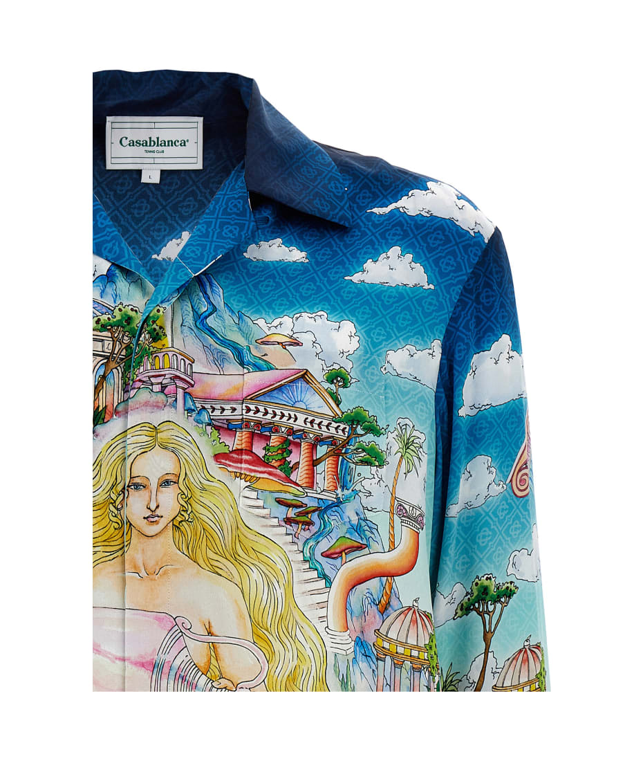 トップス CASABLANCA The Road to Knowledge White 'The Road To Knowledge' T-Shirt by Casablanca on Sale