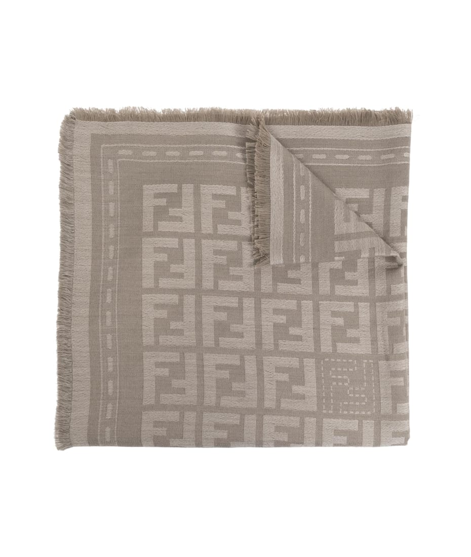 【FENDI】Fendi scarf No. FS214★フェンディ スカーフ FF Scarf Wool Black | Fendi