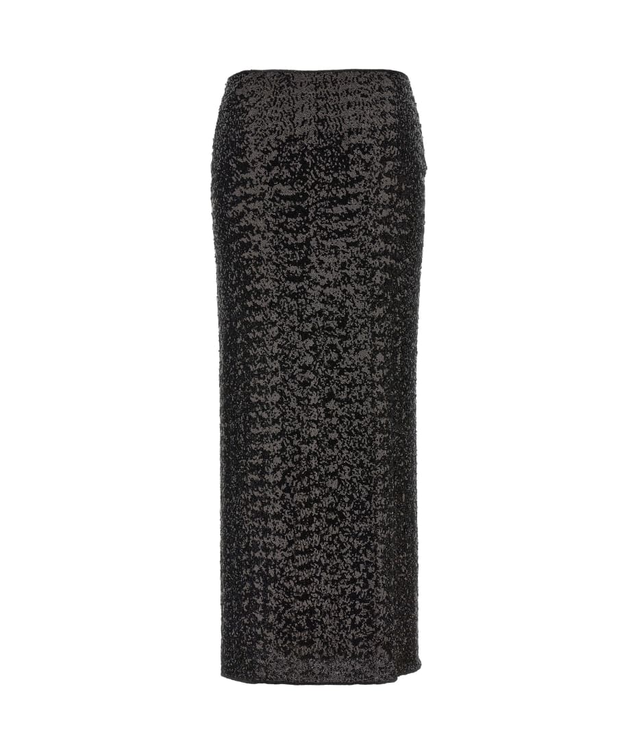 スカート Oseree FW24 'Paillettes Long' skirt (PRF246 BLACK) Osèree 'paillettes long' skirt available on julian-fashion