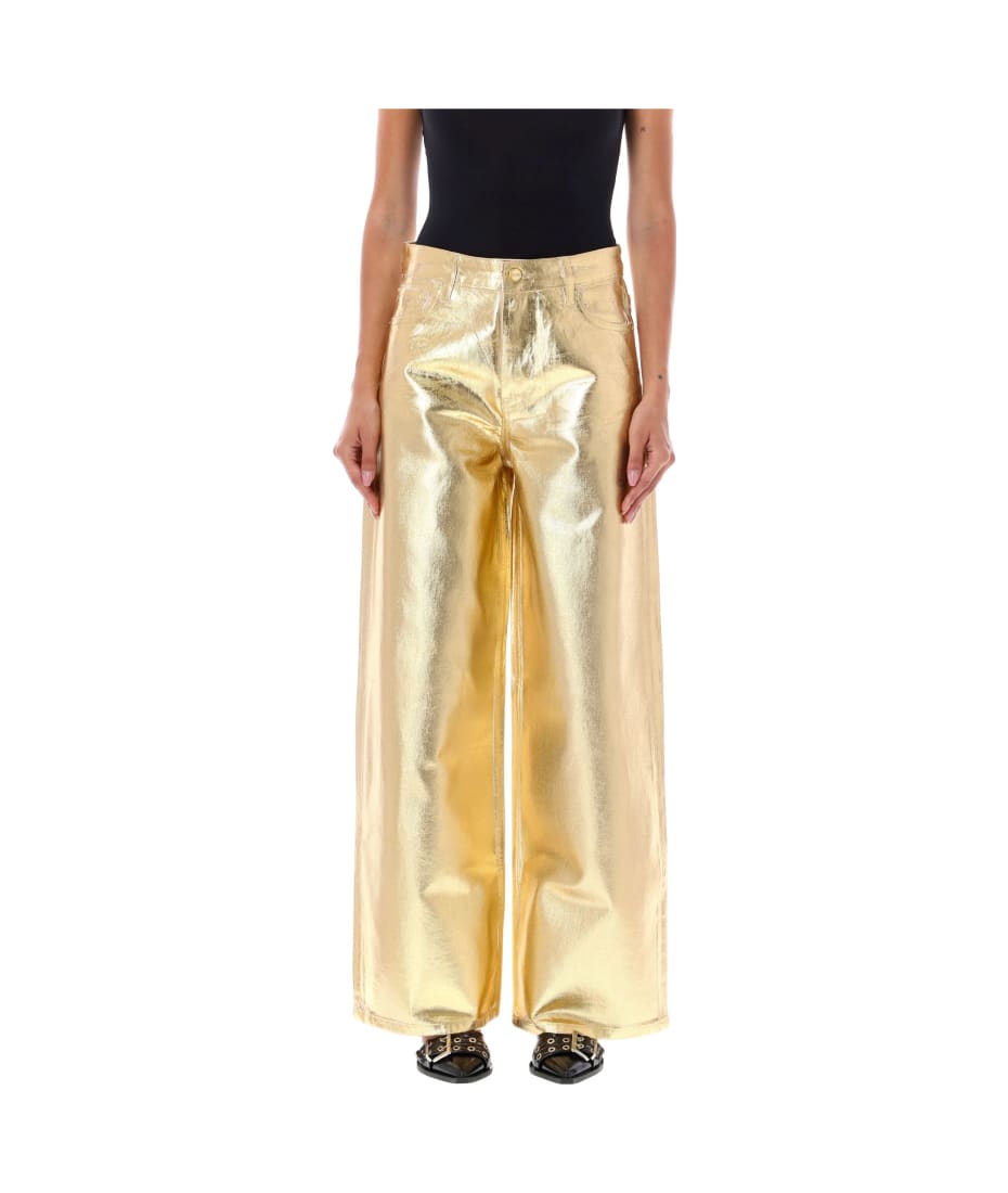 デニム・ジーパン GANNI Woman Jeans Gold J1481 135 GANNI Gold Denim Stary Jeans in Gold | endource