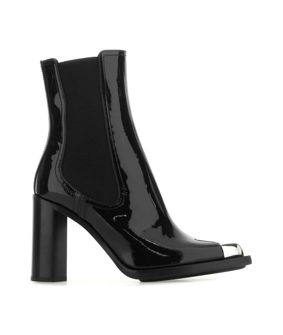 ショートブーツ・ブーティ ALEXANDER MCQUEEN  Ankle Boots Women Leather Black/Black Alexander McQueen Ankle Boots Women Leather Black/Black | B