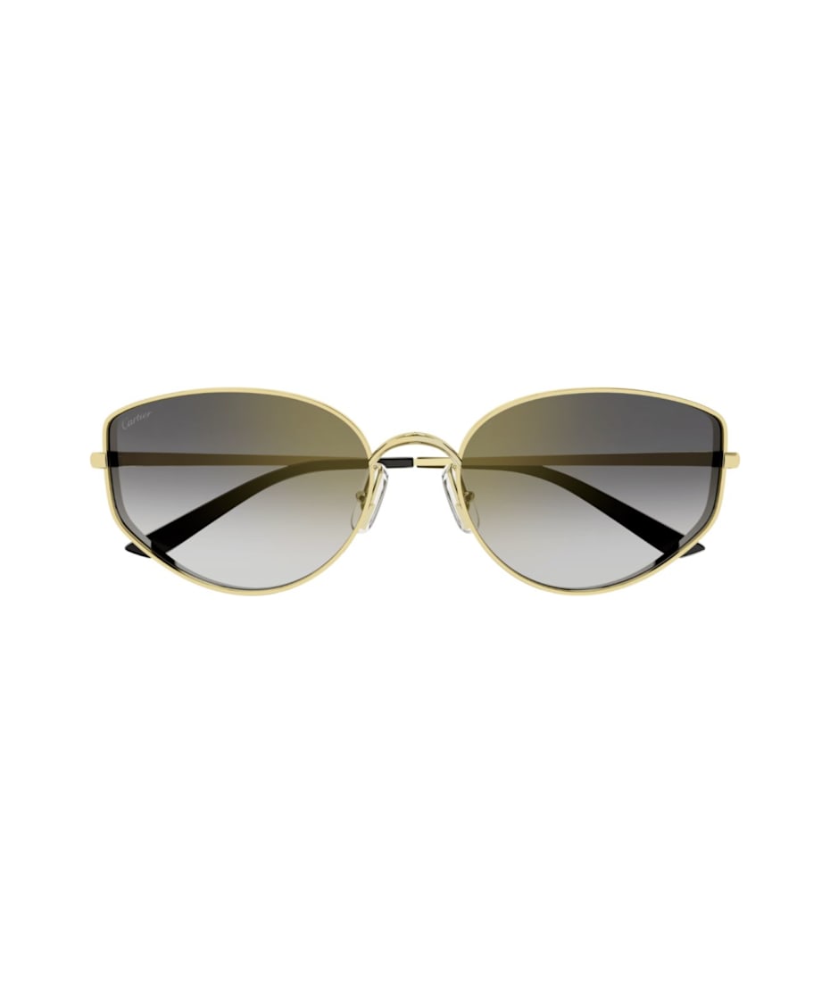 サングラス Cartier Cartier - CT0300S - 001 gold gold grey Cartier Eyewear Ct0300s001 Gold Gold Grey | italist, ALWAYS