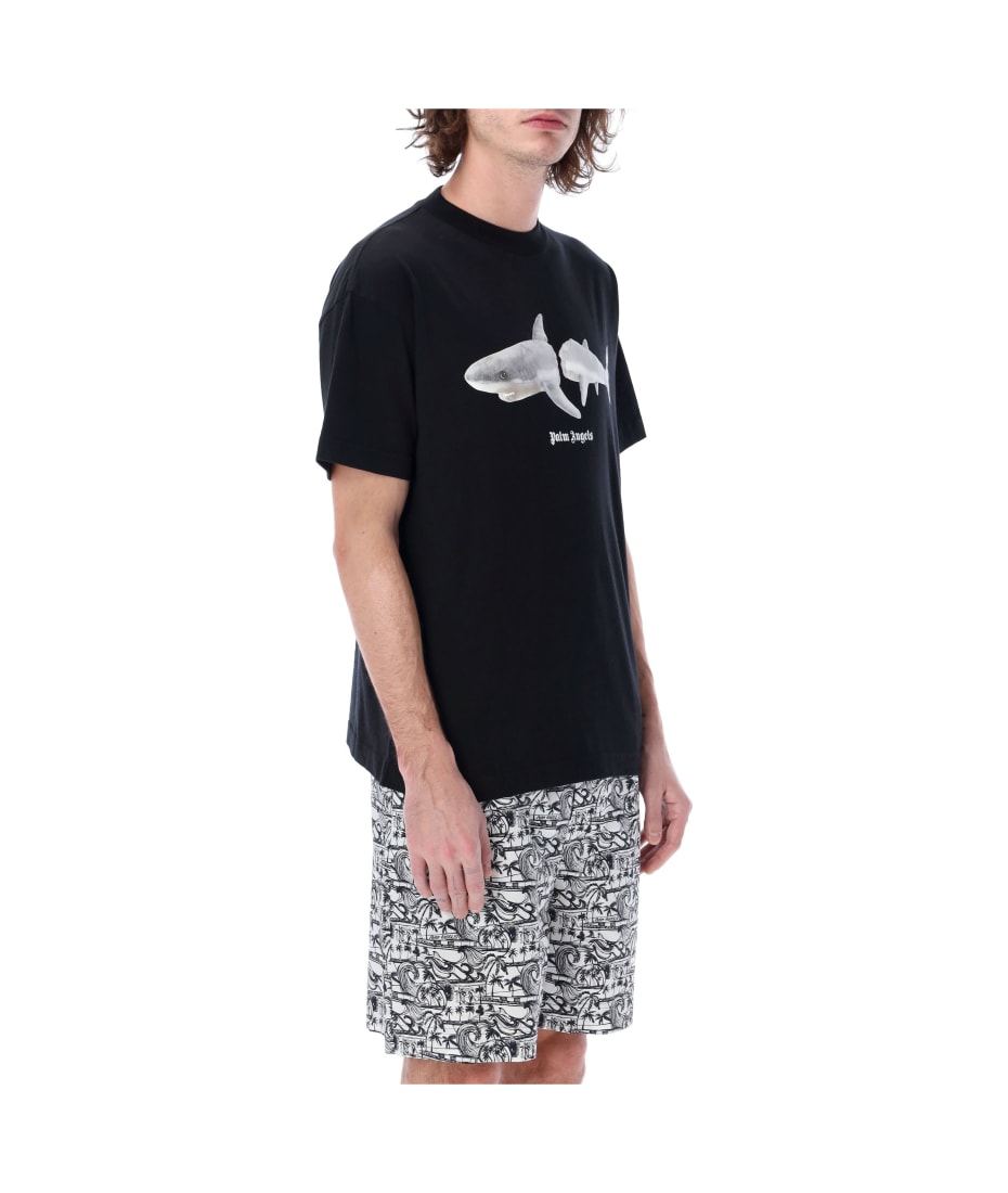 Shark Classic T-shirt in black - Palm Angels® Official
