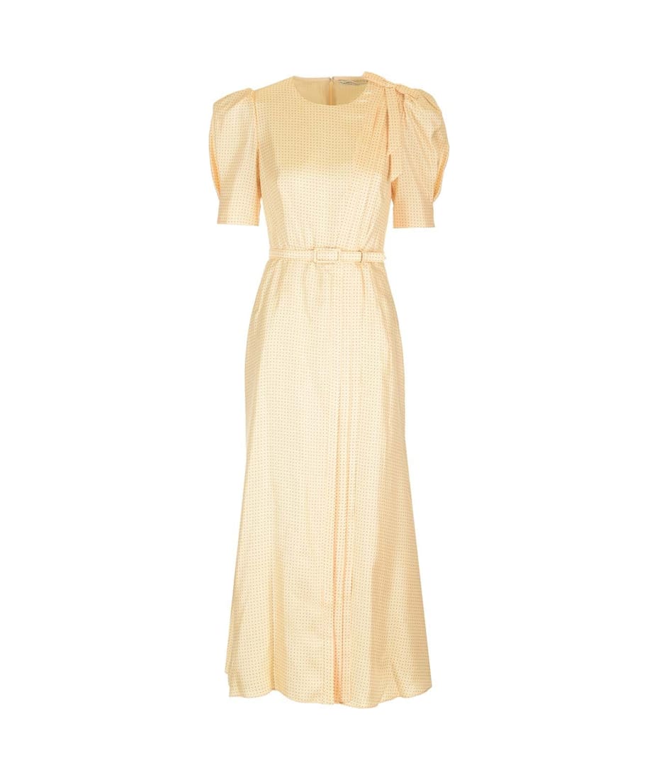 Alessandra Rich Silk Twill Midi Dress With Polka Dot Print | italist,  ALWAYS LIKE A SALE