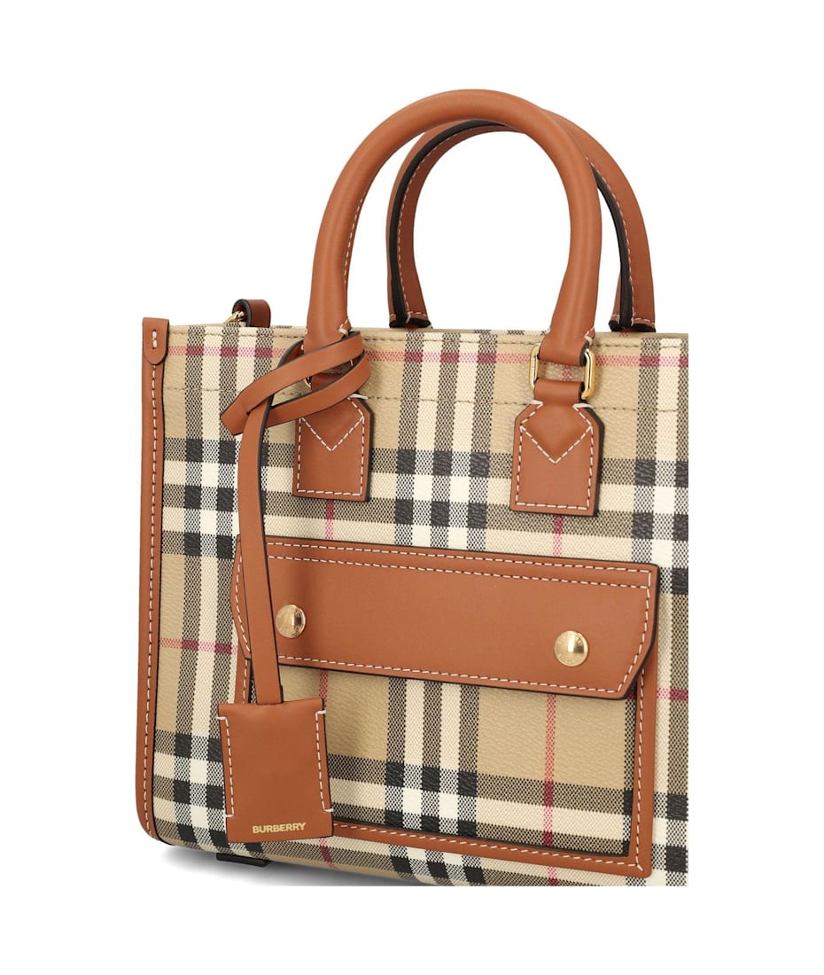 BURBERRY バーバリー Mini Freya Tote Mini Freya Tote in Archive beige/briar brown - Women