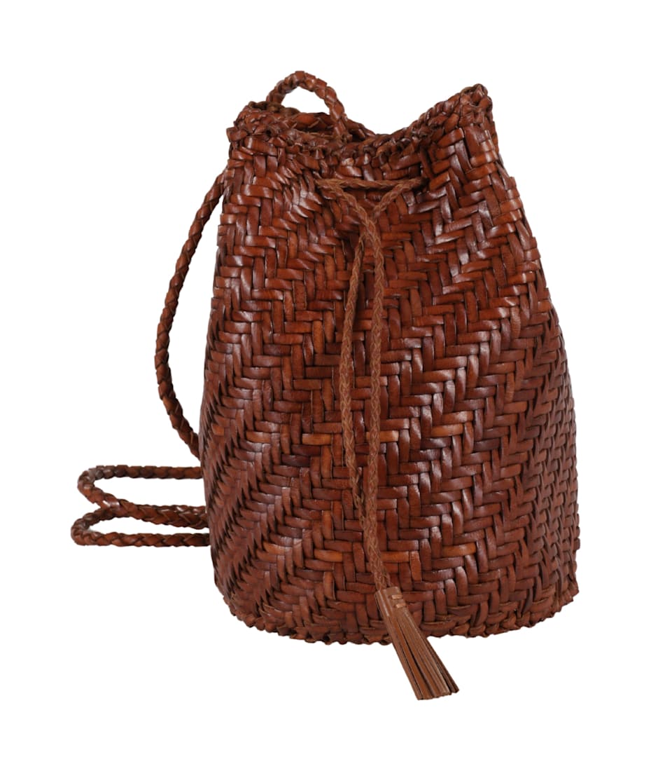 ◆ DRAGON DIFFUSION◆ 　POMPOM DOUBLE JUMP DRAGON DIFFUSION Pom Pom Double Jump woven leather bucket