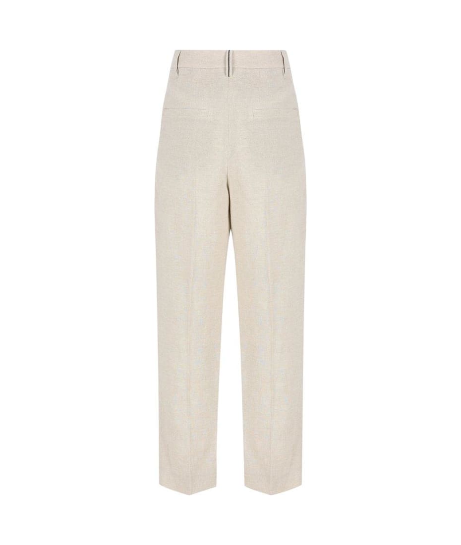 パンツ BRUNELLO CUCINELLI Linen trousers Beige Linen straight pants in beige - Brunello Cucinelli | Mytheresa