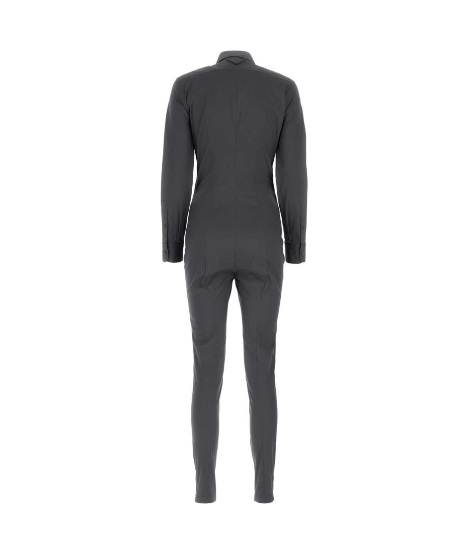 オールインワン・サロペット PRADA Graphite stretch poplin jumpsuit Prada Graphite Stretch Poplin Jumpsuit | italist