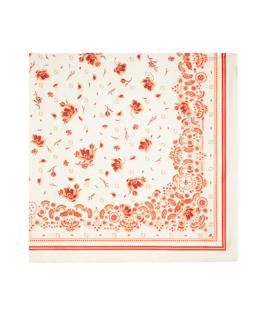 スカーフ Fendi Foulard In Seta Stampa Coral Bandana Fendi Bandana Foulard | italist