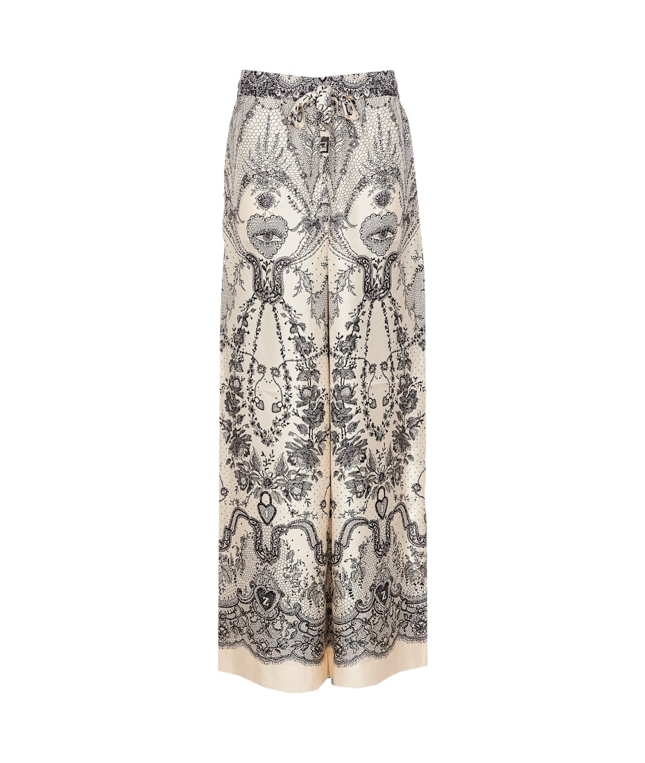 Zimmermann Printed Silk Crush Wide-leg Pant | italist