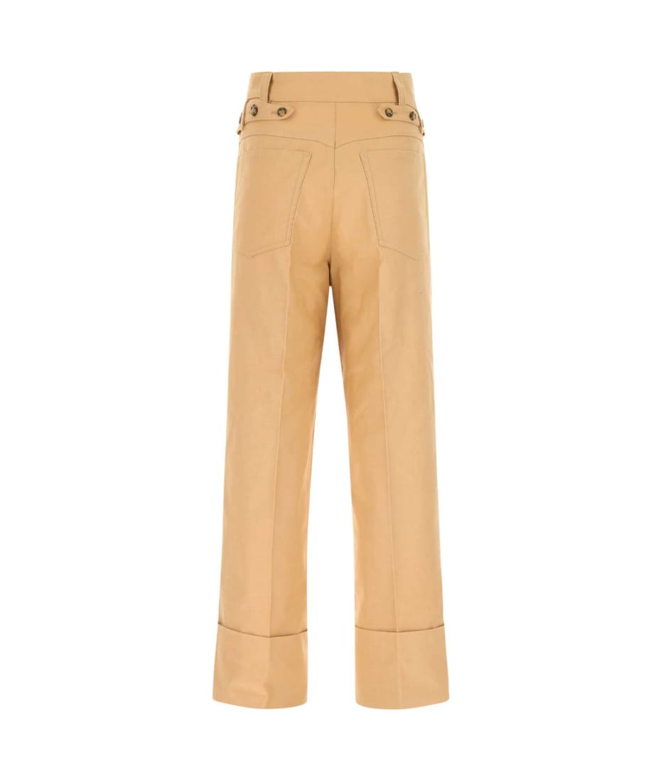 パンツ QUIRA SS22 Camel cotton wide leg pant (Q309MC Q0072) Quira Camel Cotton Wide Leg Pant | italist
