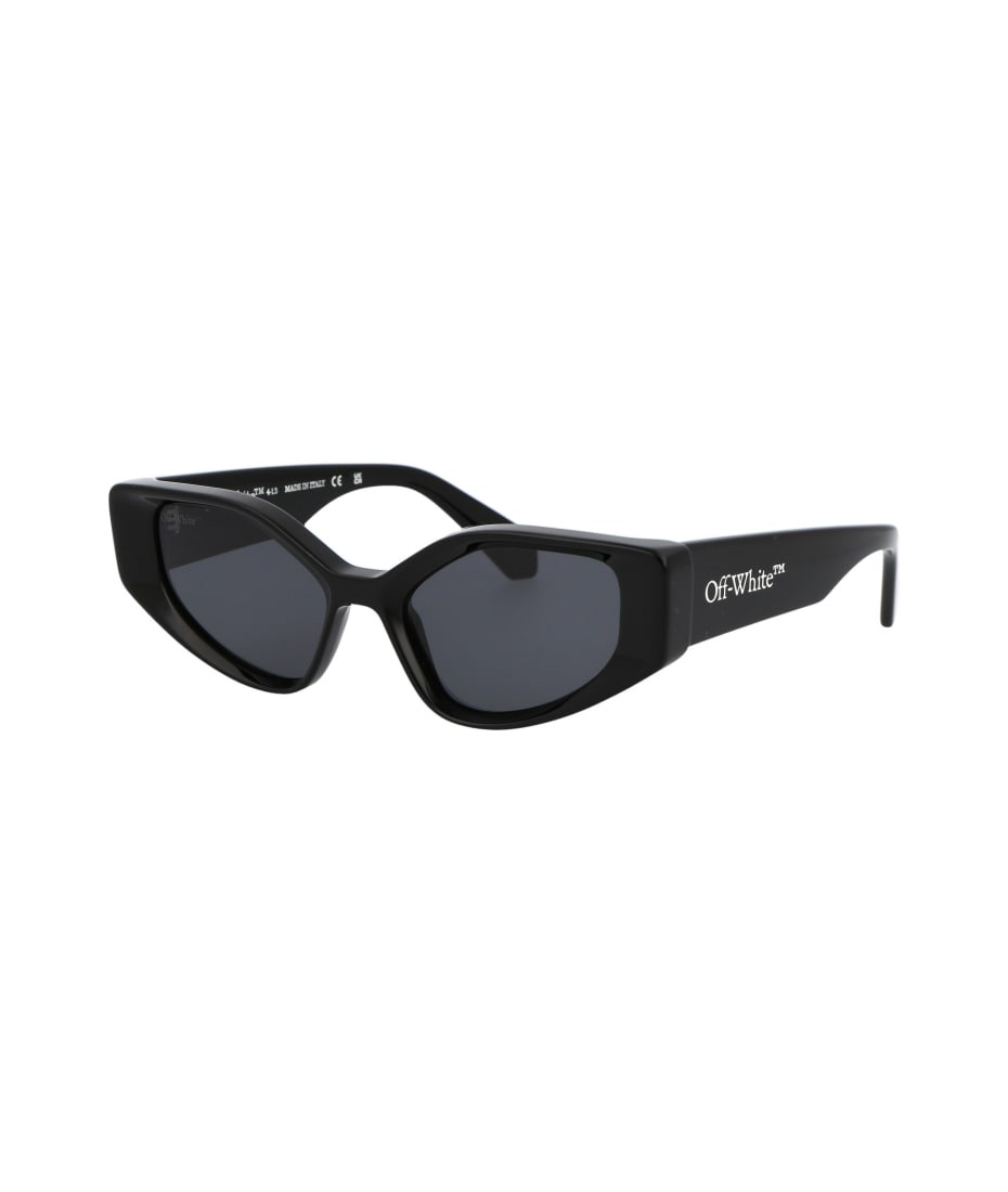 Off-White: Black Memphis sunglasses with smoke lens – Spectaclo