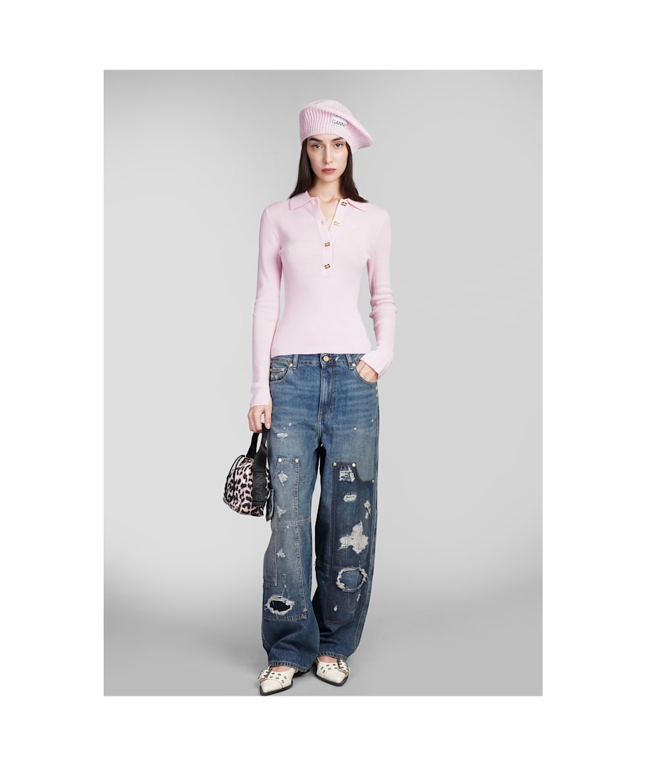 24AW【GANNI】Jeans In Blue Cotton Ganni Jeans In Blue Cotton | italist