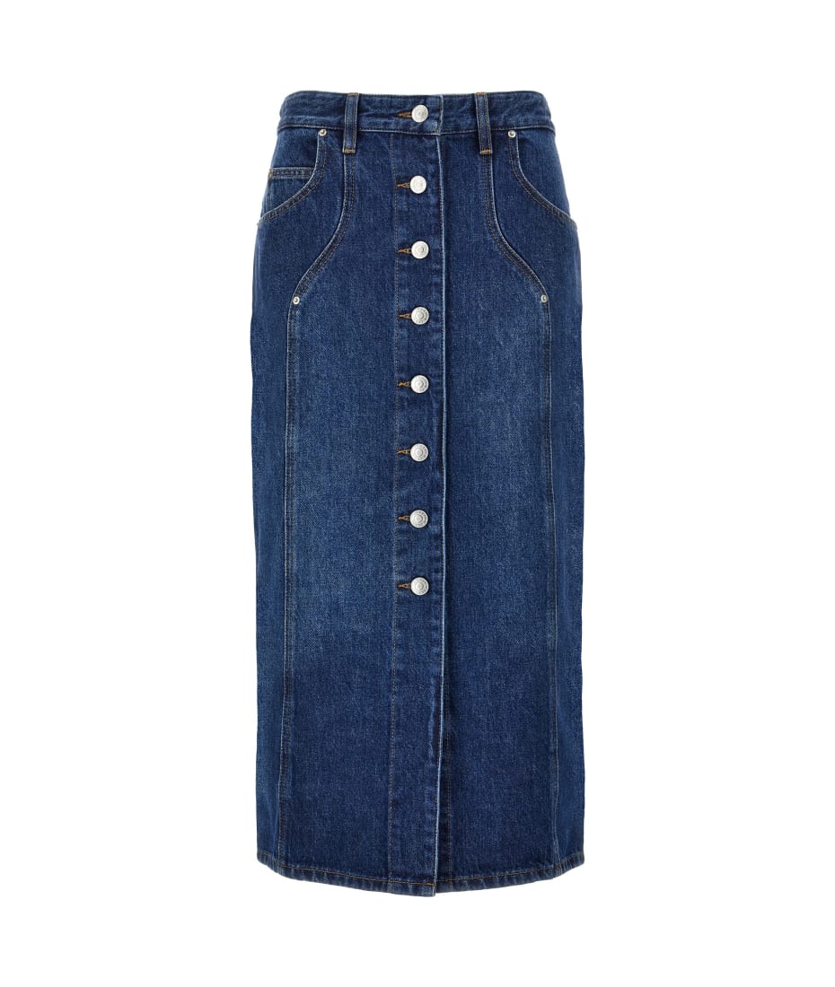 スカート ISABEL MARANT ETOILE 'Vandy' skirt Beige Vandy Denim Midi Skirt by Isabel Marant Etoile on Sale
