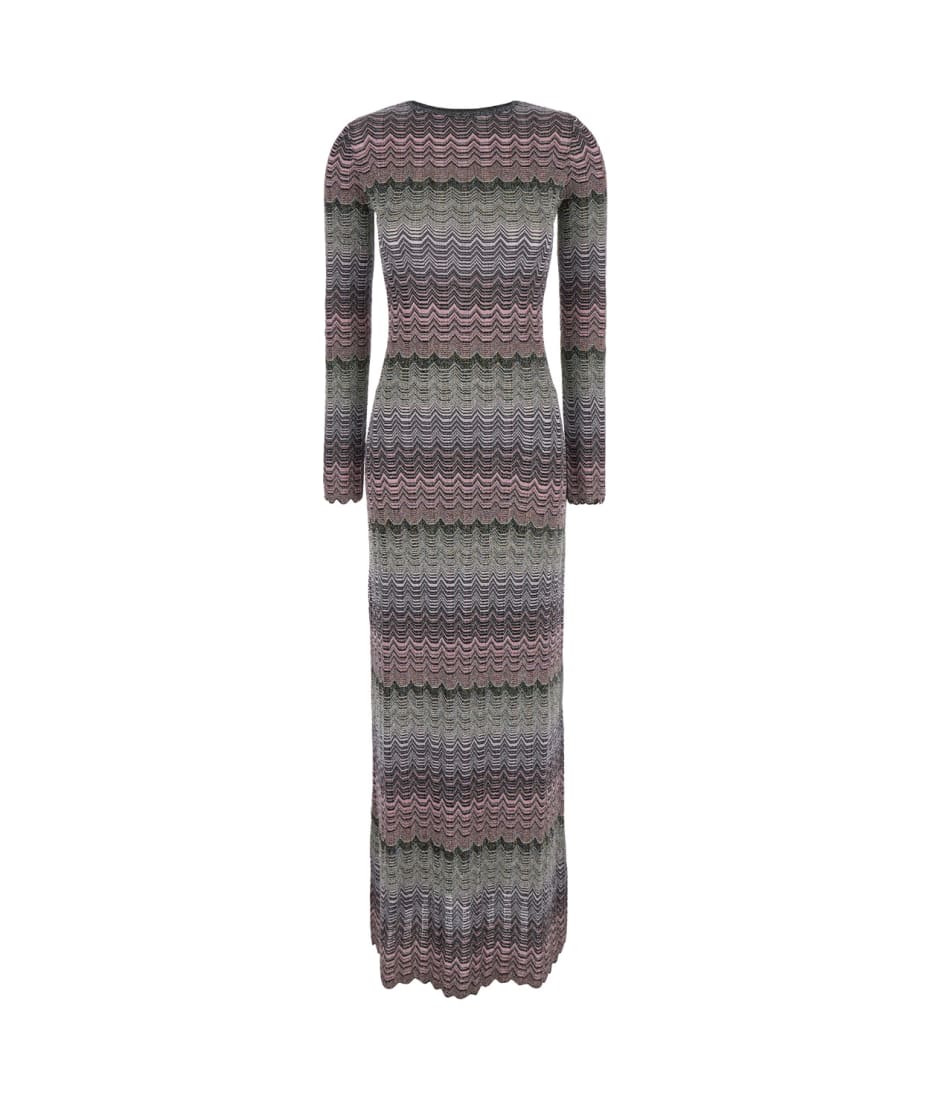 white christmas dresses Missoni Embellished Metallic Crochet-Knit Mini Dress – Runway Catalog main image 1