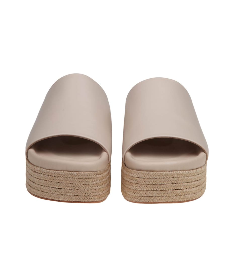 Paloma Barceló Merve Mules In Ivory Leather - Ivory
