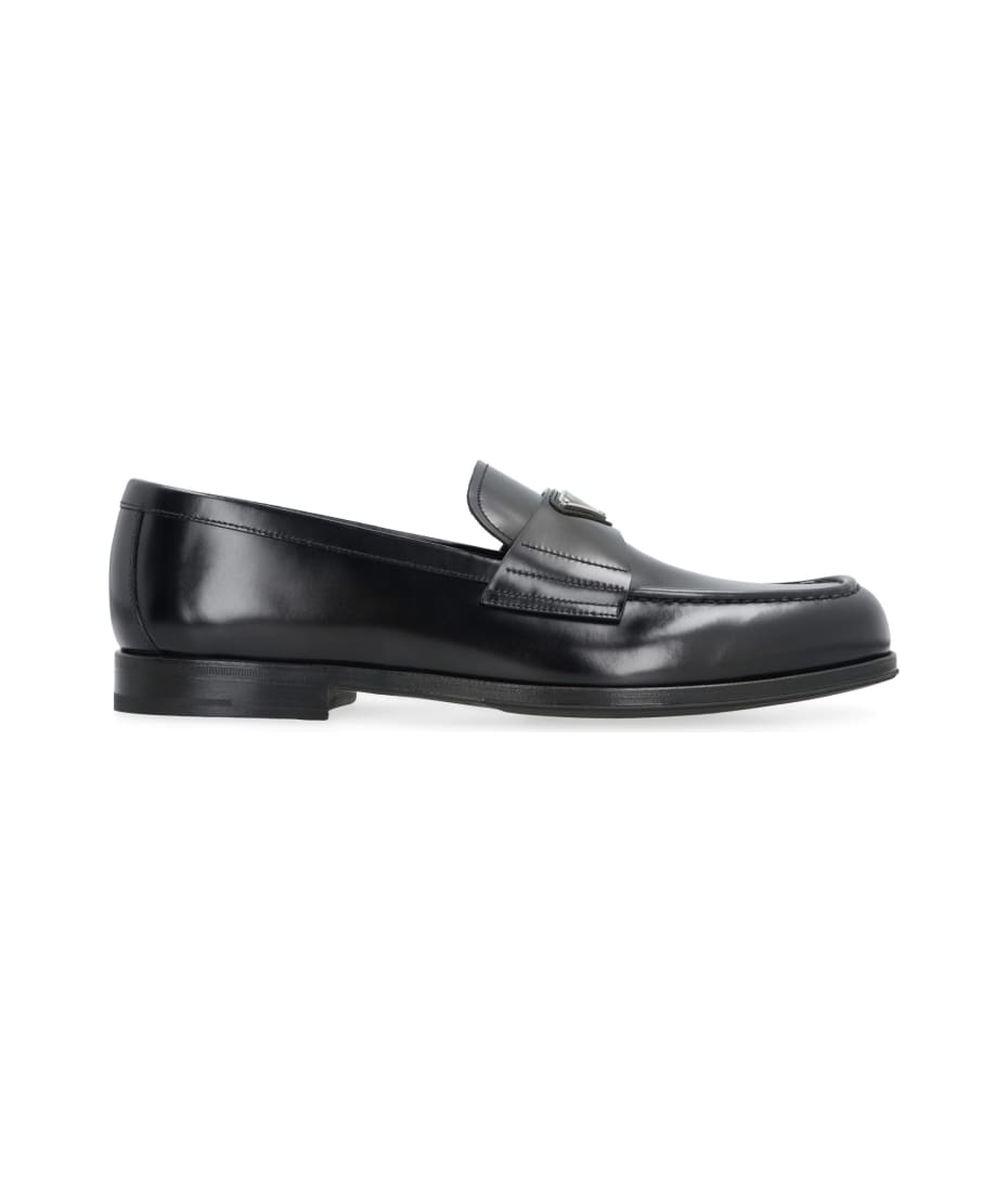 Prada Brushed Leather Loafers | italist