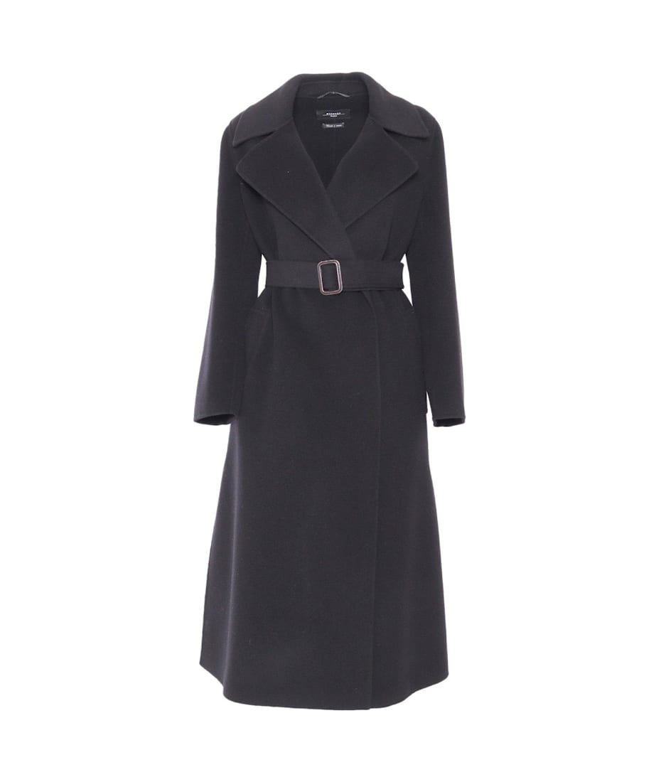 Weekend Max Mara Belted Long-sleeved Coat | italist, ALWAYS
