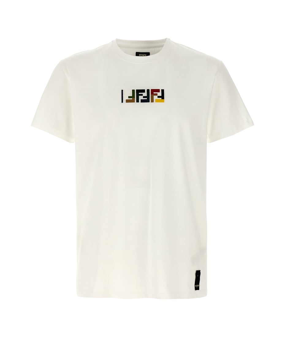 【FENDI】24FW＊マルチカラートリプルFF刺繍 コットン Tシャツ Fendi 'triple Ff' T-shirt | italist