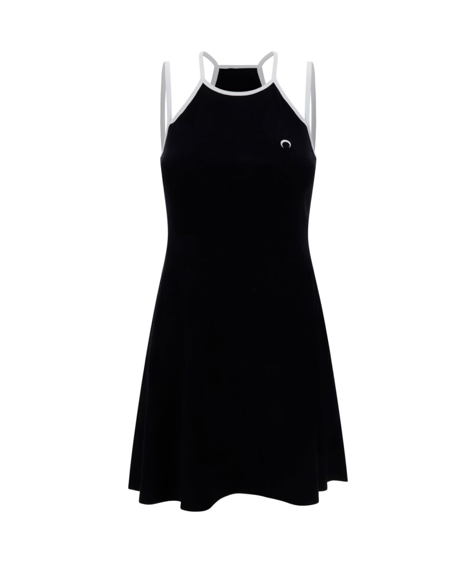 MARINE SERRE ブラック Tennis Court キャミソール MARINE SERRE ブラック Tennis Court キャミソール