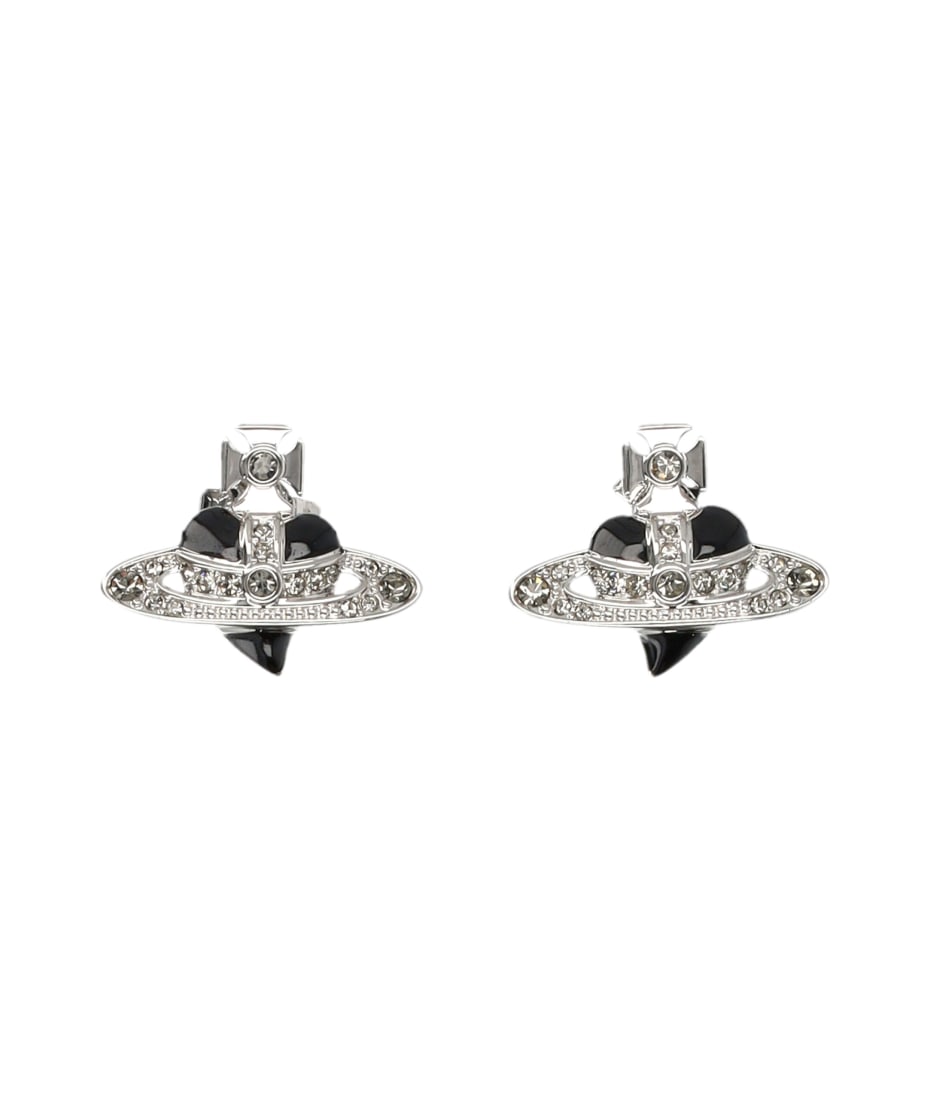 Vivienne Westwood New Diamante Heart Earrings italist, ALWAYS