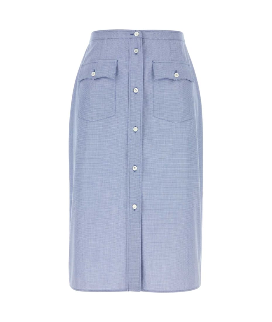 スカート Prada Light Blue Cotton Skirt Prada Light Blue Cotton Skirt | italist