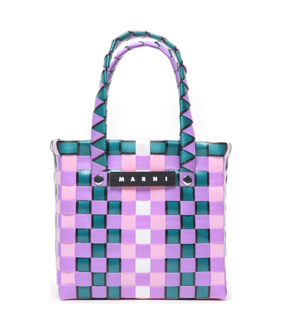 Mw55f Micro Basket Bag Bags Marni Woven Micro Basket Bag | italist